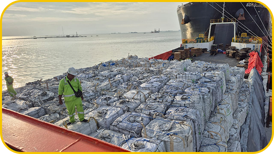Barge deck offshore export