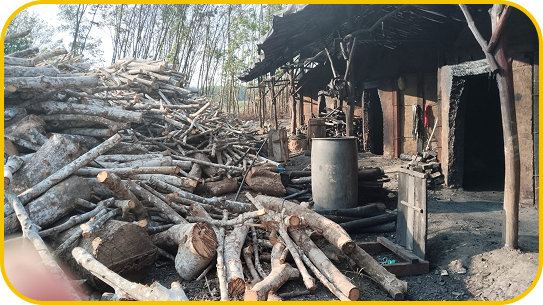 Charcoal production furnace
