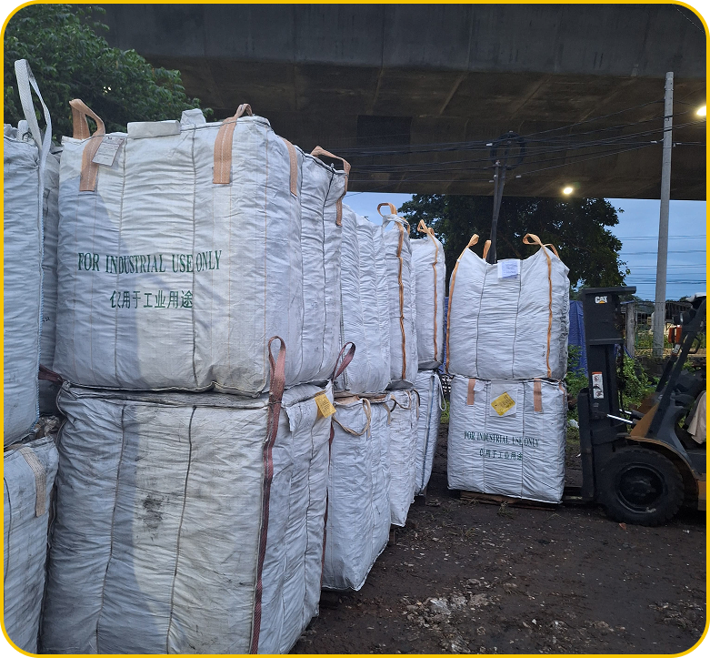 Jumbo bag 500kg storage stack